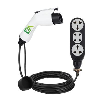 China Portable Discharge Gun Ev Portable Type2 Type1 Charger Cable 3.5kw 16A 5m For Home Appliance Outdoor Power Station for sale