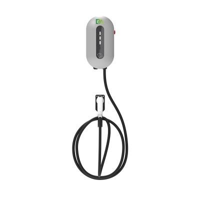 China Home 22KW Silver Wall-Mounted Electric Vehicle Charger EV GBT 7KW 11KW Electric Vehicle Charging Station for sale