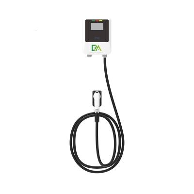 China Home 7KW 11KW 22KW 32A White Wall-Mounted Electric Car Single Gun AC Charger for sale