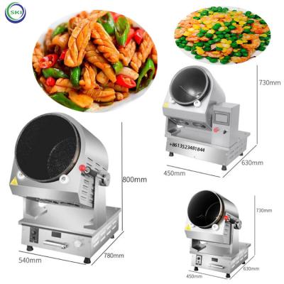 China Commercial Full Automatic Efficient Energy Saving Multifunctional Electromagnetic Drum Induction Gas Cooker Frying Pan Cooking Robot Restaurant for sale