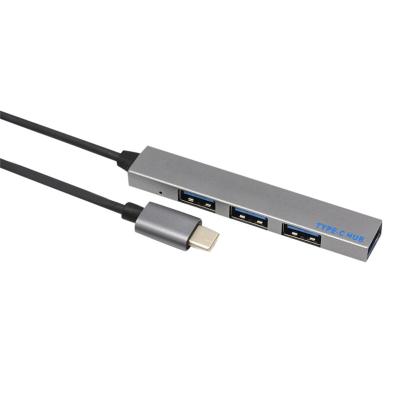 China FOR Laptop Expend Type C 30 Port USB Port Type C Hub 4 Ports Aluminum Alloy USB3.0 4 Ports Adapter Hub Into 1 Port USB 3.0 Hub usb hub 4 for sale