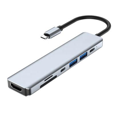 China FOR Laptop Expend Ports 7 In 1 Aluminum PD 100W Usb3.0 Usb3.0 Usb3.0 Usb3.0 Usb Hub 3.0 Usb Hub 3.0 Typc C Type-C Usb Type C Usb Desgin Type C port 7 for sale