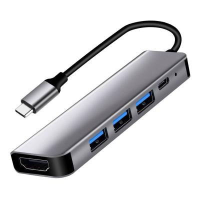 China FOR laptop spend multi functional ports 5 ports usb3.0 palladium palladium 4K type c usb charging hub 6 in 1 type-c hub 5 in 1 usb c hub 8 in 1 type of usb for sale