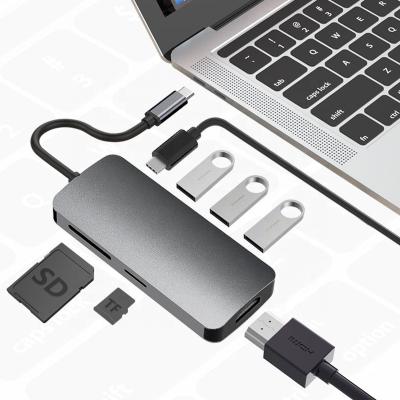 China FOR Laptop Expend Ports Usb Type C 7 In 1 Multi Function Hub PD 3.0 100W 100W 4K 30Hz SD Card Reader Usb C Hub 30Hz HDTV Usb3.0 Tf Hub for sale