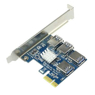 China Metal+PCBA pcie to pcie adapter 1 to slot 4 PCI-express for sale