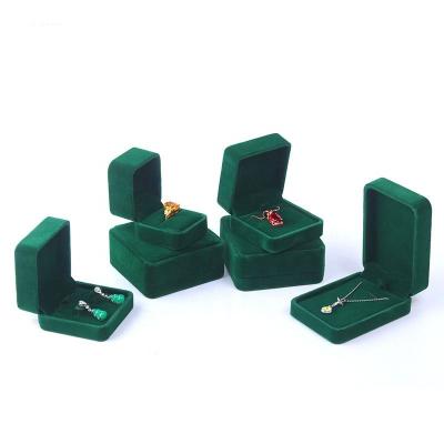 China Wholesale Custom Necklace Ring Box Jewelry Packaging Box Logo Earring Velvet Jewelry Box Luxury Jewelry Package for sale