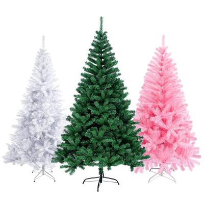 China Wholesale Christmas Trees Outdoor Holiday Decoration Large PET Pine Needle Christmas Tree for sale