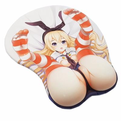 China With wrist rest custom design wrist rest sexy 3d silicon anti-slip sexy mouse pad for sale