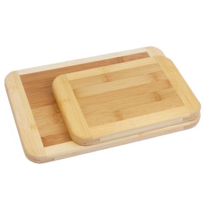 China Sustainable custom kitchen christmas meat vegetables fish fruit natural rectangle butcher cutting board acacia wooden bamboo chopping block for sale