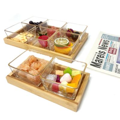 China Sustainable Glass Candy and Nuts Serving Container fruit tray  fruit platter tray  dry fruit tray luxury for sale