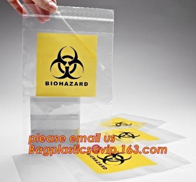 China Biohazard LDPE lab specimen zipper bag customized Printing medicine bags, Pathology Specimen Medical Zipper Bag With Pri for sale