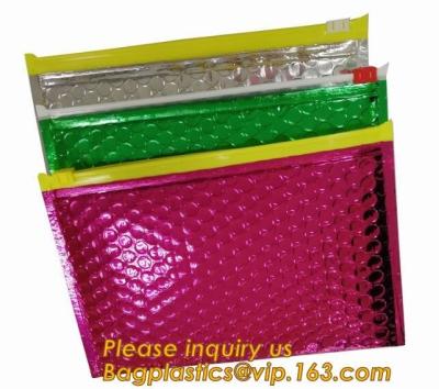 China Slider Padded Bags/Colorful Zip lockk Bubble Bags,Zipper Bubble Bag Postage Packaging Anti-static Packaging Heat Insulatio for sale