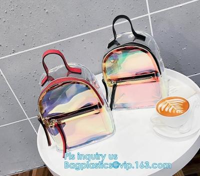 China Promotion school waterproof pvc clear backpack for kids, transparent clear pvc backpack, Shoulder Straps Backpack PVC To for sale