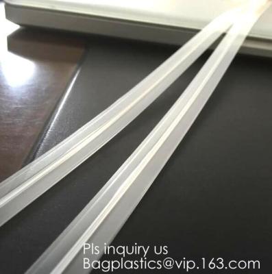 China PE & PP pvc long chain pe double color flange zipper used for zip lock plastic bags, custom zipper washing machine flang for sale