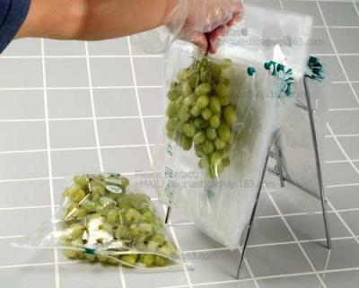 China Fresh vegetable Grape Cherries transparent plastic Packaging Bag, Slider Zipper Cherry Packing Bags, GRAPE & CHERRY BAGS for sale