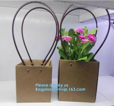 China Cardboard flower packing boxes flower paper carrier bags flower packaging,book bag custom canvas shopping bag eco friend for sale