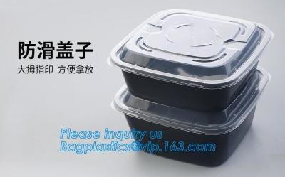 China 3 compartment durable plastic food meal prep bento box,modern style food grade plastic fresh box/bento box/lunch box pac for sale