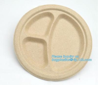 China Biodegradable plate food grade green sugarcane bagasse plate,10