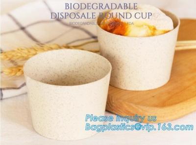 China Wheat straw Compostable PLA eco-friendly biodegradable Biodegradable ECO Friendly PLA Plastic Cup with Lid bagease pac for sale