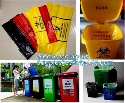 China PE biohazard garbage bag for hospital waste, infectious waste bags, medical Fluid bag, healthcare, health care, hospital for sale