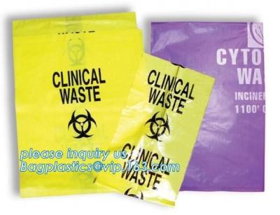 China Clinical waste bags, clinical medial bags, clinical biohazard waste diposal bags, autoclavable biohazardous bags, medial for sale