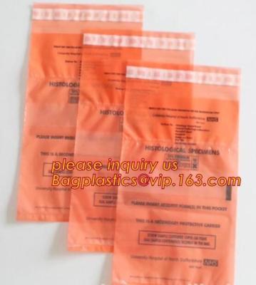 China Lab Bags Specimen Bags zip bag, Medical Grade Laboratory Specimen Bag, Three Wall Biohazard Specimen Bag With a Document for sale