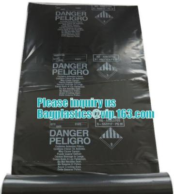 China BUILDING FILMS, Asbestos bag, PE asbestos bag, building waste bag asbestos bag, building waste bag asbesto, rubble sacks for sale