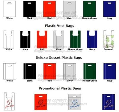 China plastic garbage bag, t-shirt bag on roll, pe garbage bag, China HDPE T-shirt bags on roll for sale