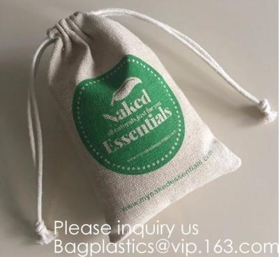 China Candy Gift Pouch Bags with String Birthday Wedding Party Gift Jewlery Pouches Party Favor Jute Gift Bags Brown with Whit for sale