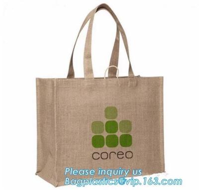 China shoulder strap plain jute beach bags logo print jute shopping bag promotional hessian burlap tote jute bag bagease pac for sale