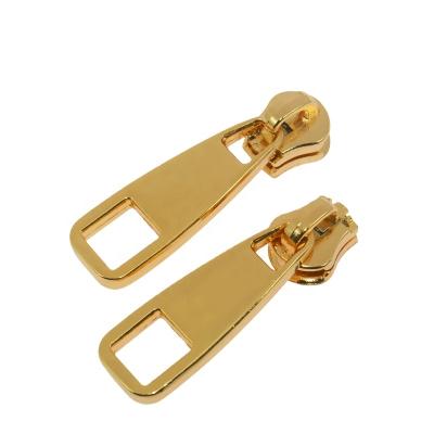 China Bag Accessories Custom Logo Zipper Puller #5 Metal Zipper Puller Eco-friendly Head For Garment For Bag for sale