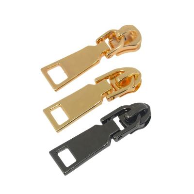 China High Quality Fashion Garment School Backpack Accessories Leather Zipper Sliders Zipper Puller For Handbags for sale