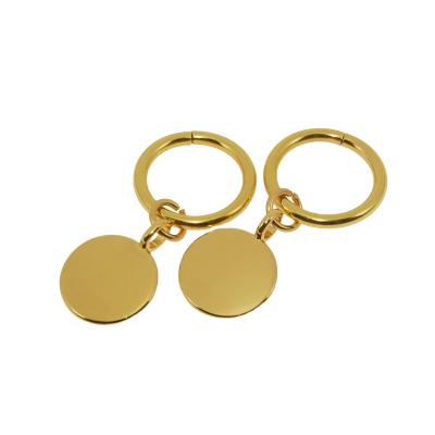 China Metal Key Chain Accessories Gold Key Chain Accessories Iron Keychain Flat Key Holder Brand Custom Chain Key Chain for sale