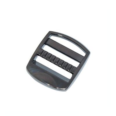 China Tri Glide Metal Buckle Metal Slide 19mm Tri Glide Sliders Professional Square Black Zinc Alloy Bag Belt for sale