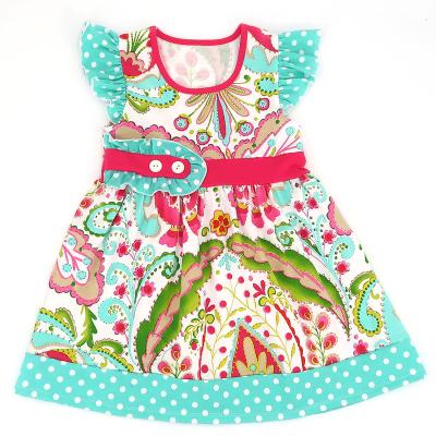 China Wholesale Breathable Floral Kids Girls Dress Cute Hippokids Casual Dresses for Girls for sale