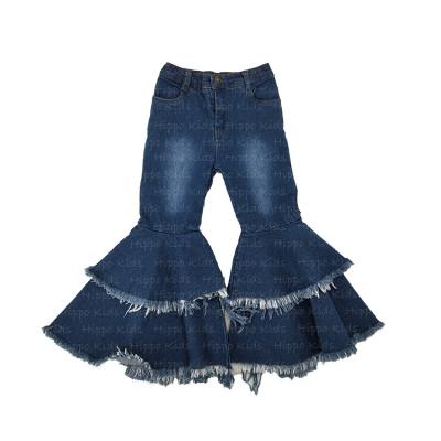 China 2019 New Fashion Breathable Girls Flared Wide Leg Denim Pants Bell-Bottom Pants Kids Baby Toddler Jeans Pants for sale