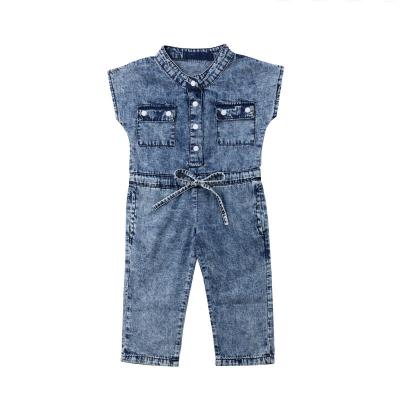 China Breathable Toddler Kids Girls Denim Overalls Playsuit Overalls Outfits Suit Children Clothes Summer for sale