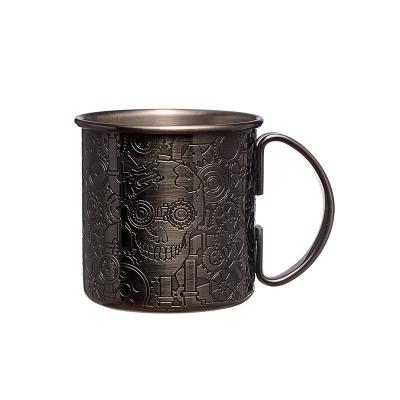 China Diseño de grabado de acero inoxidable 304 Mules Mug Negro Viajes de campamento Taza para la fiesta en venta