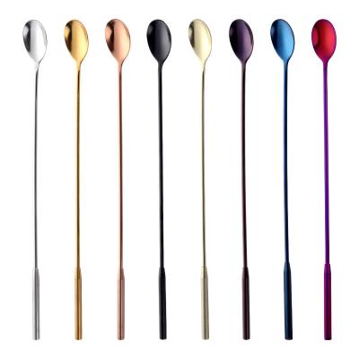 China 304 Stainless Steel Cocktail Mixing Spoon Bartender Tools Bar Stirring Spoon for sale