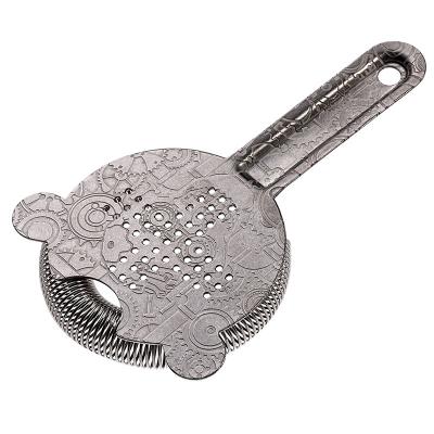 China Stainless Steel Cocktail Strainer for Home Bar and Professional Bartenders for sale