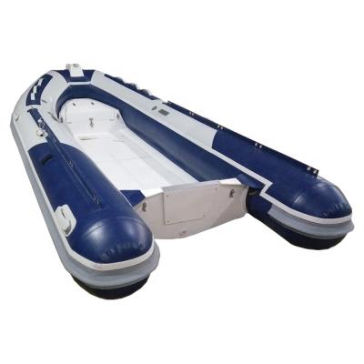 China Fishing High Quality Rigid Fiberglass Hull Rib Inflatable Boat With Outboard Motor for sale