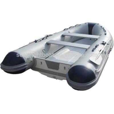 China New Color CE Certificate 3.3m Rigid Hull Fiberglass Fishing Inflatable Boat With Outboard Motor For Sale for sale