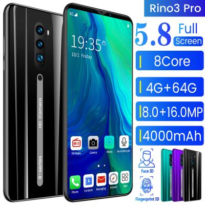 China Dual SIM Card Rino 3 Screen Android 10.0 WIFI+BT+FM+GPS+5G Pro 12GB+512GB Smartphone 6.38Inch Portable OLED Smartphone With Face Unlock for sale