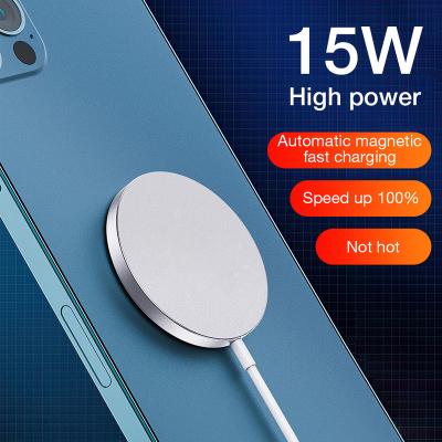 China New Arrival High Speed ​​Wholesale 2021 Magnet Mobile Phone Accessories Top Type C 15w Qi Magnetic Wireless Charger For 12 Mini Pro for sale