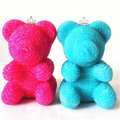 China Fashion design attractive infinity crystal rhinestone shopping mall modern new design mounted teddy bear for Valentine's Day for sale