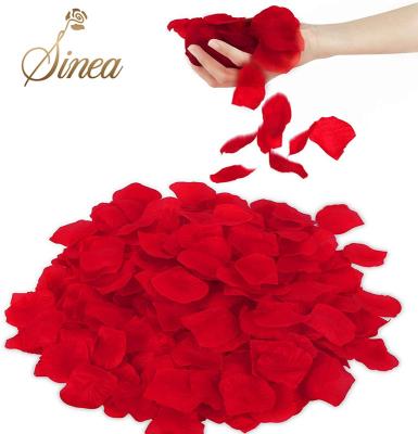 China Wedding Silk Rose Petals Artificial Flowers Celebration Decorations Centerpieces Romantic Special Decorative Petals Wedding Tissue Petals for sale