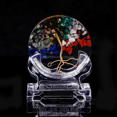 China Natural Life Decor China Healing Crystals Quartz Tree Gem Stones Quartz Tree Feng Shui Resin Crystal Tree Ornaments for sale