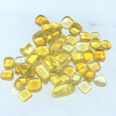 China China Chips Crystals Healing Stones Citrine wholesale artificial citrine tumbled stones for gift or decoration for sale