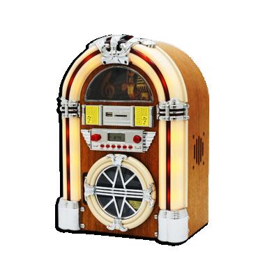 China Table Top Audio Speaker With Yellow LED Digital CD Light Desktop Jukebox JSY-03B-A01-Y for sale