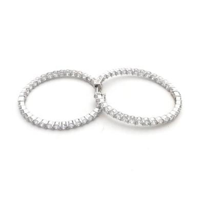 China Vintage Fashion Wedding Jewelry Bling Bling Oversized Circle Earrings For Ladies And Women *T1064EX for sale